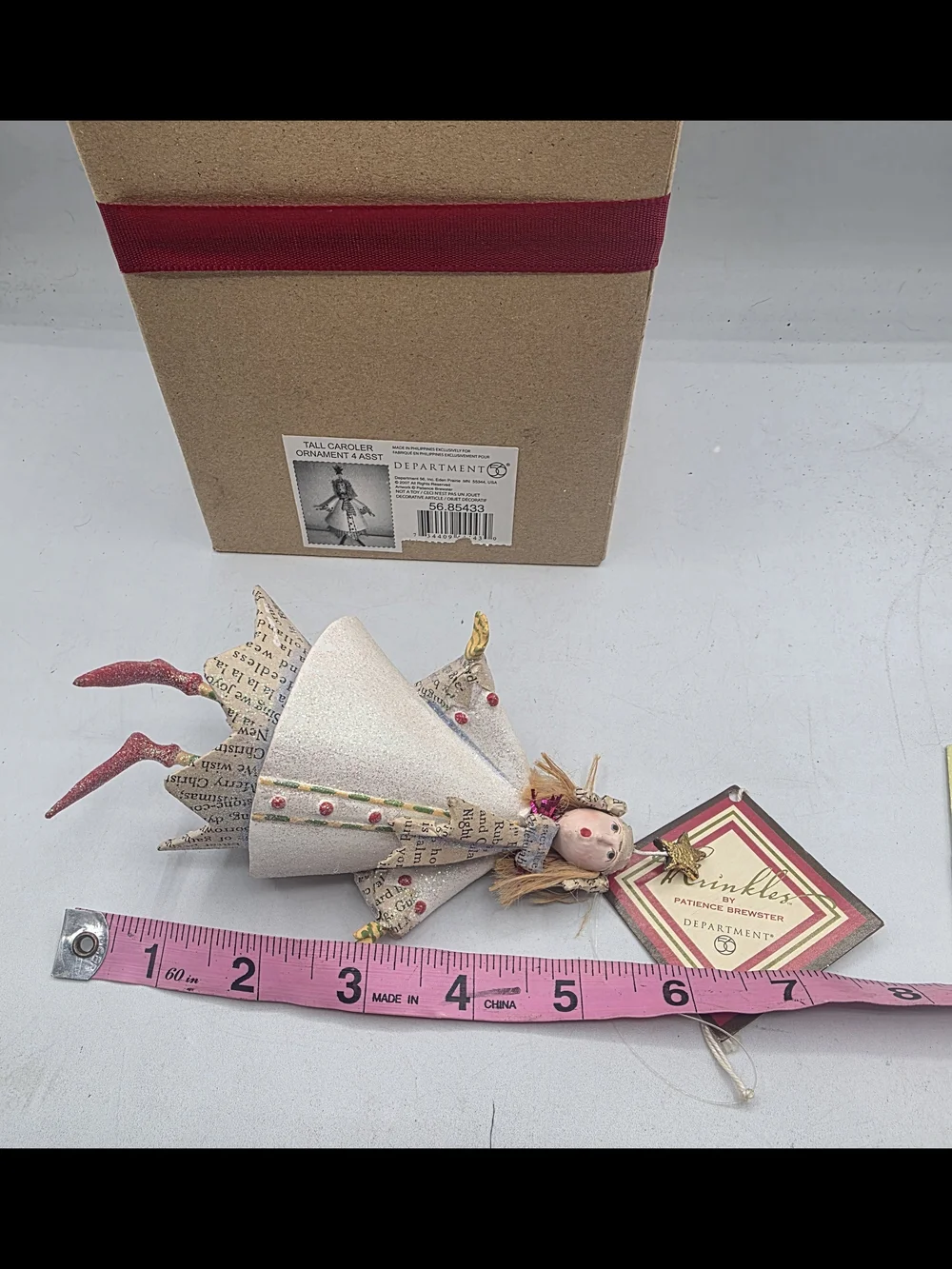 Dept 56 Patient Brewster Figure Ornament Tall Caroler